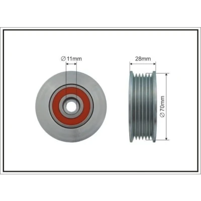 Bilde av Strammerull, kilerem med ribber, mazda 6 hatchback, kombi, sedan, L51015930, L51015930A