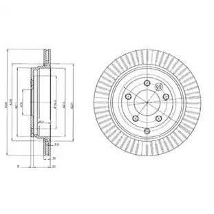 Bilde av VAICO Bremseskive LAND ROVER: Discovery 4, 3, Range Rover Sport framaksel 325mm 20mm 5 hull 120mm ventilert V48 80006 SDB000634,SDB000635