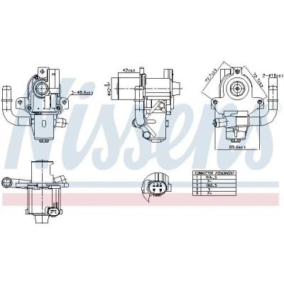 Bilde av NISSENS 98264 EGR Ventil uten kjøler NISSAN: Qashqai / Qashqai+2 I