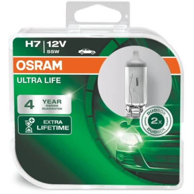 Bilde av Halogenpære OSRAM ULTRA LIFE 12V H7 55W 2X