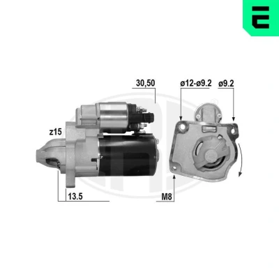 Bilde av ERA 221072A Starter 12V 1,8kW 15 30 50 PEUGEOT: 3008 I, 5008 Partner II Tepee, CITROËN: Berlingo