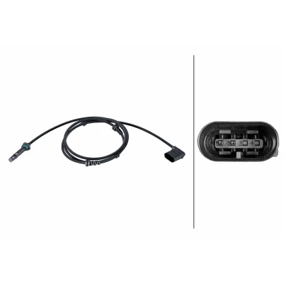 Bilde av HELLA 6PU 358 216 671 ABS Sensor med klammer Hall prinsipp 2 polet 1630mm MERCEDES BENZ: C Klasse T modell, GLC SUV, Sedan