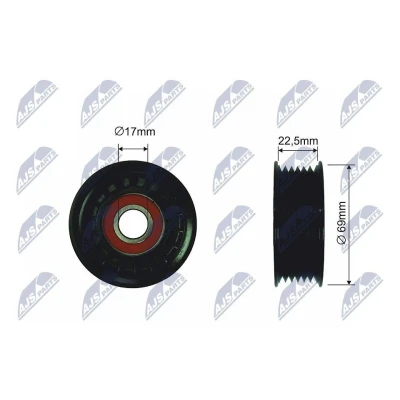 Bilde av Løpehjul, kilerem, ford,mercedes benz,volvo, 1465253, 1555720, 276 202 01 19, 31272239, 5M5Q 19A216 DC, 6C344 AA