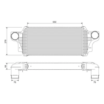 Bilde av VALEO 818377 Ladeluftkjøler Aluminium uten sensor
