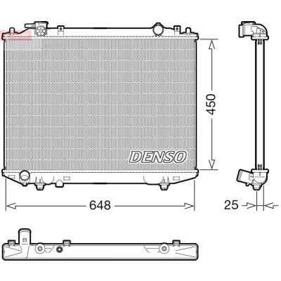 Bilde av DENSO DRM10117 Radiator 450 658 25