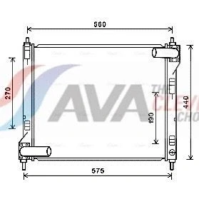 Bilde av Radiator, motorkjøling Ava quality cooling DN2354 nissan juke, juke van, pulsar halvkombi OE 214101KC5A, 21410BA61A