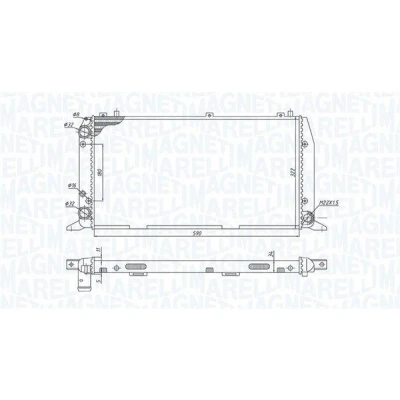 Bilde av MAGNETI MARELLI 350213188700 Radiator 590 322 34 Kjøleribber satt sammen mekanisk AUDI: Coupe B3, B2, Cabriolet B4