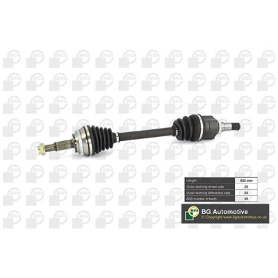 Bilde av BGA DS7610L Drivaksel framaksel venstre 635, 635 TOYOTA: Corolla IX Station Wagon, Hatchback, Sedan