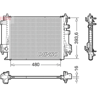 Bilde av DENSO DRM23117 Radiator 480 410 16