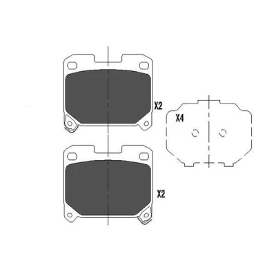 Bilde av Bremseklosser sett, Bakaksel, toyota celica coupé, supra, 0446614040, 0446620050, 0449214160, 0449214161, 0449220110, 446614040, 4466200