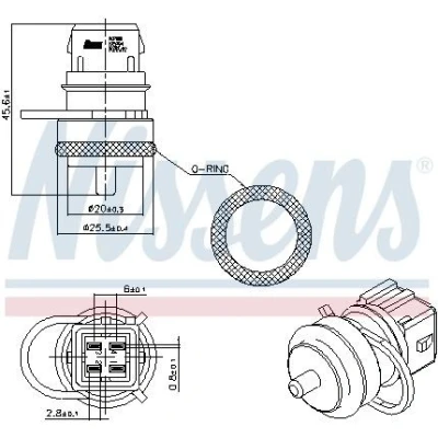 Bilde av Kjølevæsketemperatursensor, Nede, Øvre, dacia,mitsubishi,nissan,opel,renault,suzuki,vauxhall,volvo, 1365067JG0, 1365084CT0, 1365084CT000