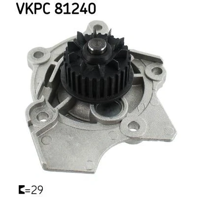 Bilde av SKF VKPC 81240 Vannpumpe 27 med tetning for vifteremdrift AUDI: A4 B8 Avant, Sedan, A3 Sportback, VOLKSWAGEN: Passat B6 Variant, GOLF 6