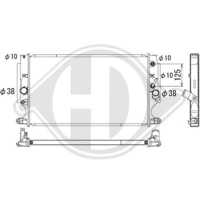 Bilde av DIEDERICHS DCM3352 Radiator 665 375 27 Climate
