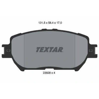 Bilde av TEXTAR 2392801 Bremseklosser ikke klargjort for slitasjeindikator LEXUS: IS 2, GS III, TOYOTA: Camry V Sedan