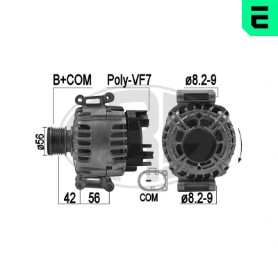 Bilde av Dynamo, mercedes benz c klass [w204], t model [s204], clc [cl203], 271 154 14 02, A 02