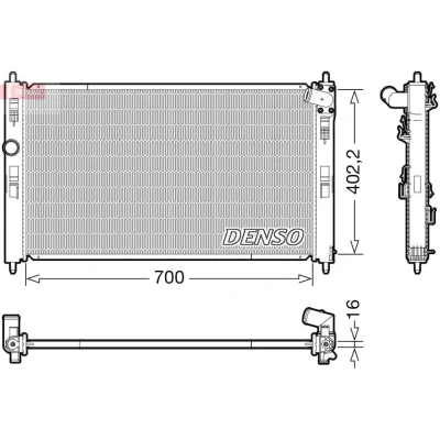 Bilde av DENSO DRM45050 Radiator 700 426 16 MITSUBISHI: ASX SUV