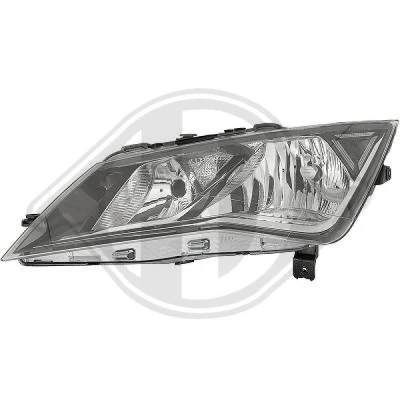 Bilde av DIEDERICHS 7433482 Frontlykter høyre H7/H7 med kjørelys (LED) motor for høydejustering hovedlys