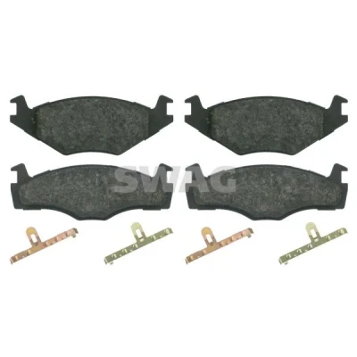 Bilde av SWAG 30 91 6012 Bremseklosser framaksel ekskl. slitasjevarselkontakt, med akustisk slitasjevarsel festemateriell VOLKSWAGEN: Polo II Hatchback