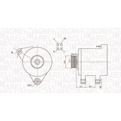 Bilde av MAGNETI MARELLI 063731605010 Dynamo 12V 80A TOYOTA: Avensis I Stasjonsvogn, II Station Wagon, Sedan
