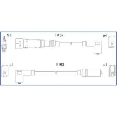 Bilde av HITACHI 134785 Pluggledninger VOLKSWAGEN: GOLF 3, 3 Variant