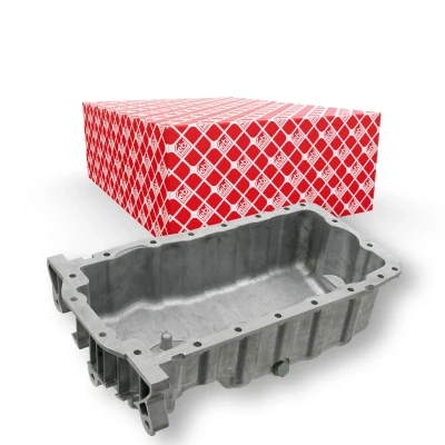Bilde av FEBI BILSTEIN 23050 Bunnpanne uten hull for oljenivåmåler Aluminium SKODA: Octavia 1 Combi, Fabia 2, I Hatchback, VOLKSWAGEN: Golf 4
