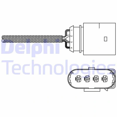 Bilde av DELPHI ES20285 12B1 Lambdasonde planarsonde, oppvarmet AUDI: A4 B7 Avant, B6 Sedan, VOLKSWAGEN: Passat B5 Sedan