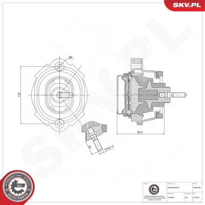 Bilde av Lagring, motor, Foran Esen skv 75SKV056 bmw x5 [e53] OE 22 11 6 758 430, 770 794, 430