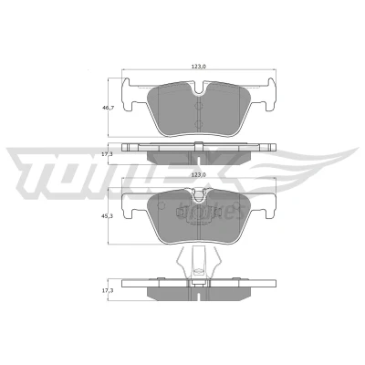 Bilde av TOMEX brakes TX 16 86 Bremseklosser bakaksel BMW: 3 Sedan, Touring, 1 Hatchback