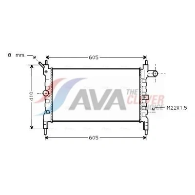 Bilde av PRASCO OLA2023 Radiator Aluminium 526 322 34 Kjøleribber satt sammen mekanisk OPEL: Astra F CC, Sedan, Classic Sedan