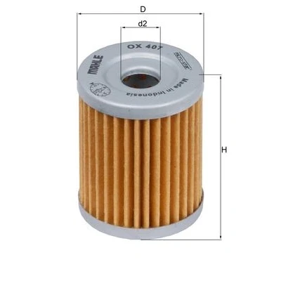 Bilde av MAHLE ORIGINAL OX 407 Oljefilter Filterinnsats