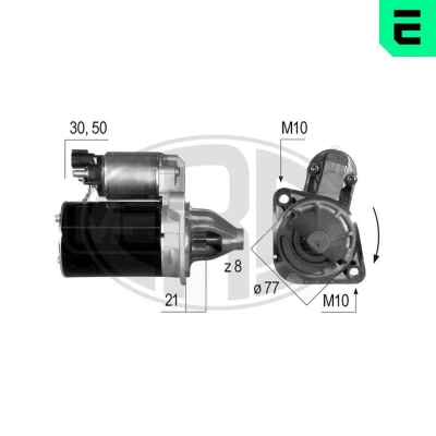 Bilde av ERA 220537A Starter 12 0,9 8 HYUNDAI: ix20, i30 I Stasjonsvogn, Hatchback, KIA: cee‘d Sportage III