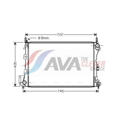 Bilde av PRASCO OL2340 Radiator Aluminium 650 408 31 Kjøleribber loddet OPEL: Vectra C Caravan