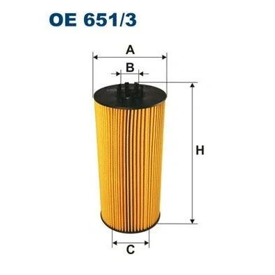 Bilde av FILTRON OE 651/3 Oljefilter Filterinnsats