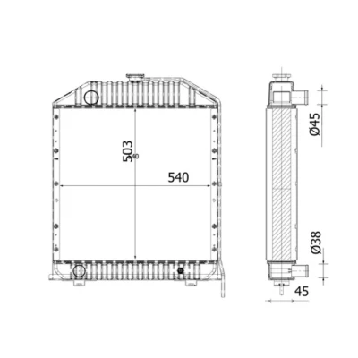 Bilde av MAHLE ORIGINAL CR 2281 000S Radiator 503 540 45 Kjøleribber loddet