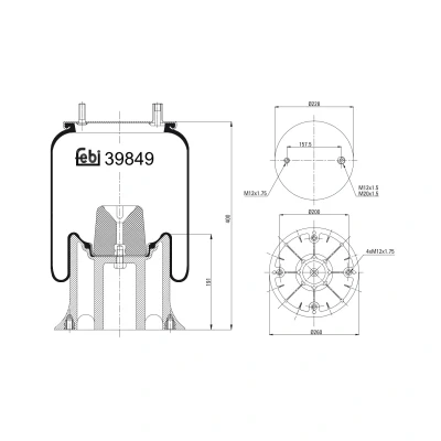 Bilde av FEBI BILSTEIN 39849 Fjærbelg, luftfjæring