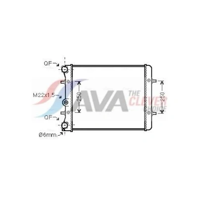 Bilde av PRASCO VN2152 Radiator Aluminium 430 414 23 med hurtigkoplinger Kjøleribber satt sammen mekanisk VOLKSWAGEN: Golf 4