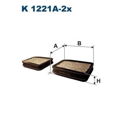 Bilde av FILTRON K 1221A 2x Kupéfilter Karbonfilter 175 201 40 MERCEDES BENZ: E Klasse Sedan, T modell, Flatvogn lastebil / Chassis