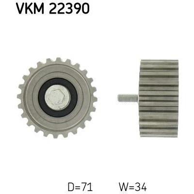 Bilde av SKF VKM 22390 Styrerulle kilerem tannrem med festemateriell