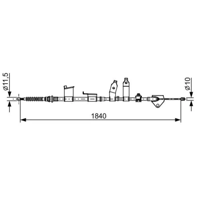 Bilde av Tautrekk, parkeringsbrems BOSCH 1 987 482 653
