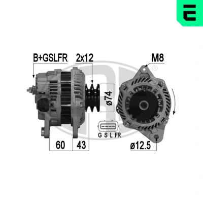 Bilde av ERA 209364A Dynamo 14V 120A MITSUBISHI: PAJERO 4