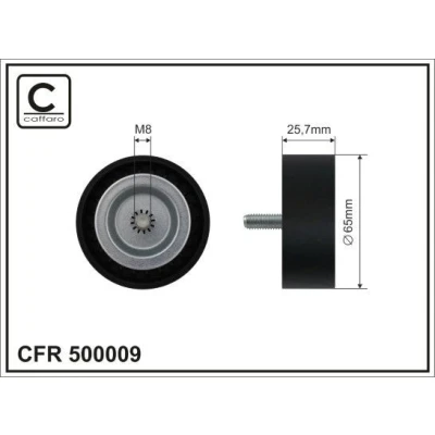 Bilde av Strammerull, kilerem med ribber, mercedes benz, 651 200 03 70, A651 70