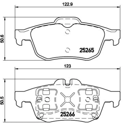 Bilde av BREMBO P 68 057 Bremseklosser ekskl. slitasjevarselkontakt uten tilbehør RENAULT: Talisman Grandtour, Sedan