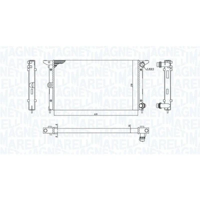Bilde av MAGNETI MARELLI 350213194900 Radiator 635 378 34 Kjøleribber satt sammen mekanisk SEAT: Alhambra I, VOLKSWAGEN: Sharan I