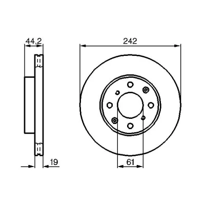 Bilde av BOSCH 0 986 478 503 Bremseskiver 241,8 19 4 100 ventilert, innvendig ventilert oljet HONDA: CIVIC Hatchback, CRX 1