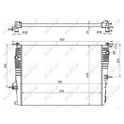 Bilde av NRF 53965 Radiator Aluminium 650 470 18 Kjøleribber satt sammen mekanisk