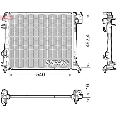 Bilde av DENSO DRM46062 Radiator 540 488 16