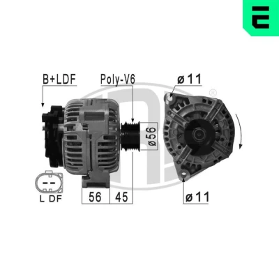 Bilde av ERA 210891A Dynamo 14V 120A MERCEDES BENZ: C Klasse T modell, Sedan, E modell