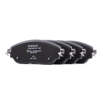 Bilde av BOSCH 0 986 494 817 Bremseklosser Low Metallic med antihyle blikk FIAT: Talento Minibuss, Flatvogn lastebil/Chassis, RENAULT: Trafic 3