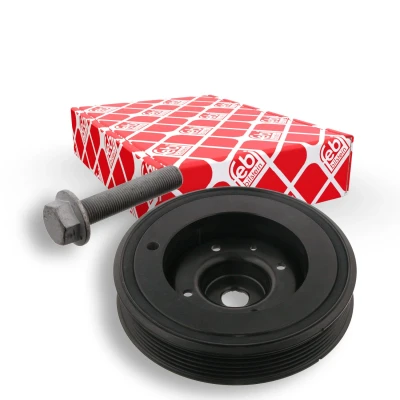 Bilde av febi BILSTEIN 33568 Remskive veivaksel 6PK 143 5 med skrue, for Plus AUDI: A6 C7 Avant, Q5, SKODA: Octavia 2 Combi