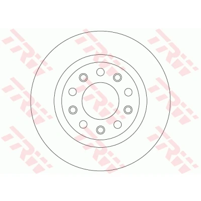 Bilde av TRW DF8070 Bremseskiver 264 10 5 110 fullt ut spraylakkert ALFA ROMEO: Giulietta Hatchback
